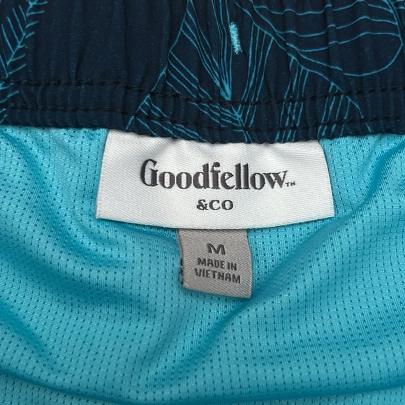 Men's 7" Tropical Print Swim Shorts Boxer Brief Liner Goodfellow & Co SZ MED - Picture 4 of 7